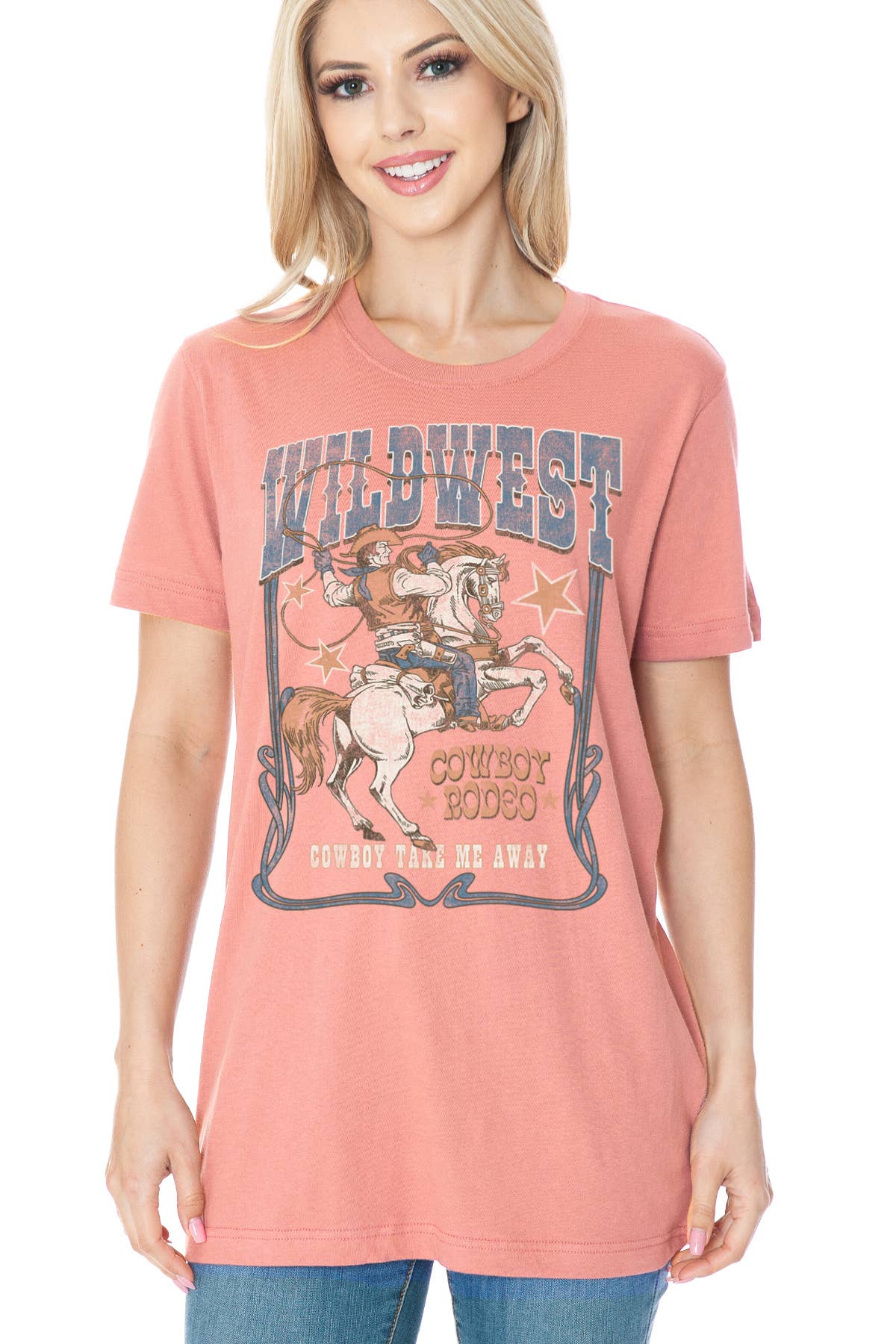 Amused by Blue - Wholesale Screen Printed T-Shirt - Women's - WILD WEST7