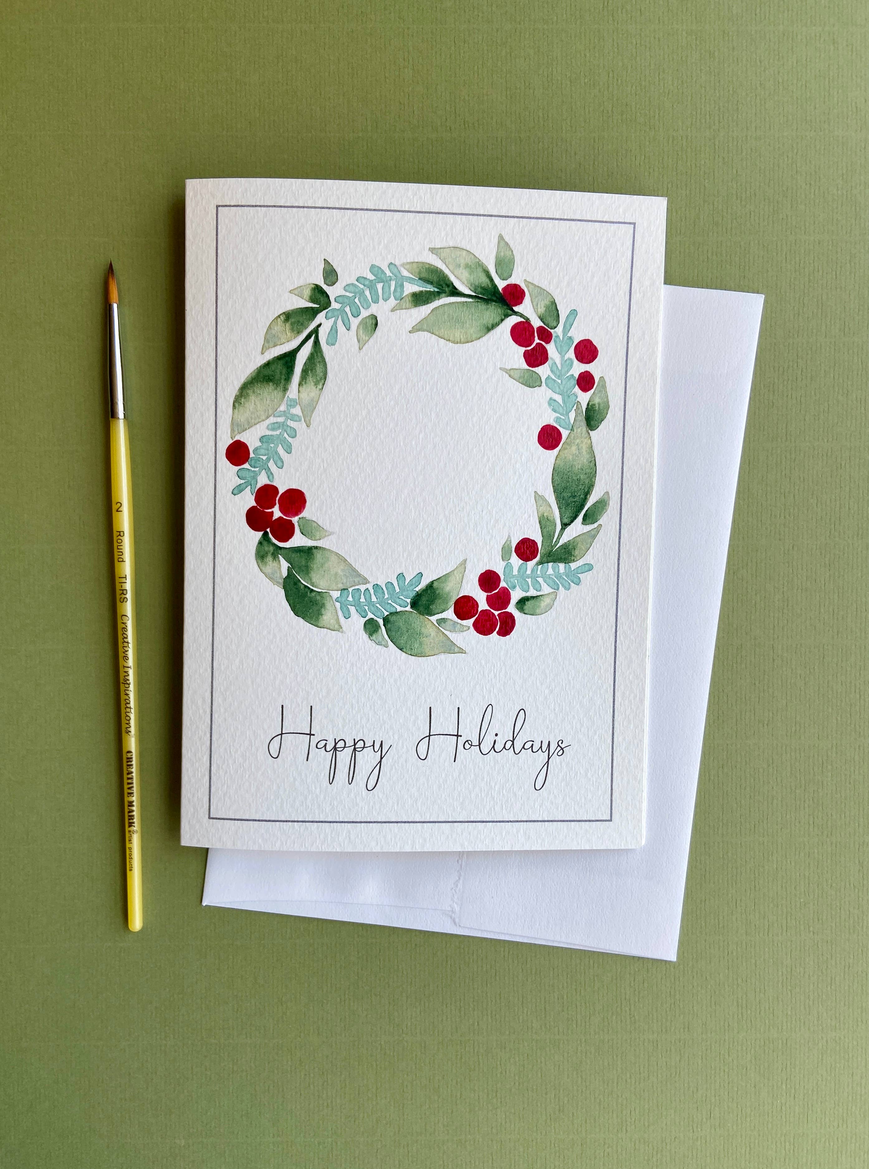 Emily Marie Watercolors - Wholesale DIY Craft Kit - Watercolor Painting Kit: Holiday Greeting Cards6