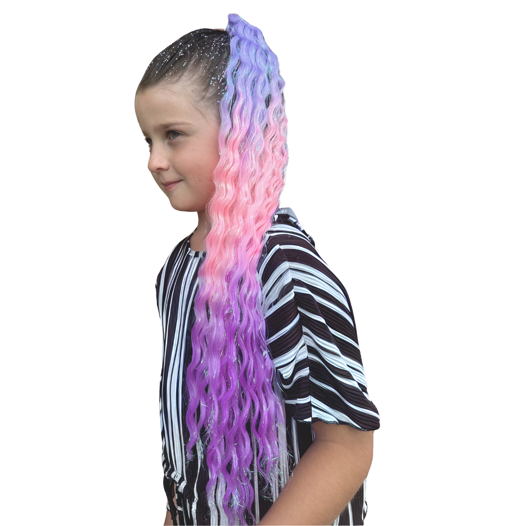 Poppet Locks - Vendita all'ingrosso Extension per capelli - Coda di Cavallo Ondulata - Lunga - Twilight Sparkle - 24"2