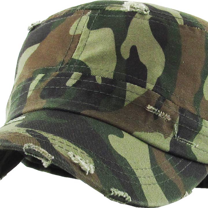 KBETHOS - Wholesale Baseball Cap - Men's - Distressed Army Cap (Adjustable)