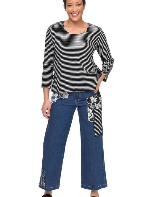 TK4 Hugo Top in Bistro Noir* for wholesale by Tulip Clothing