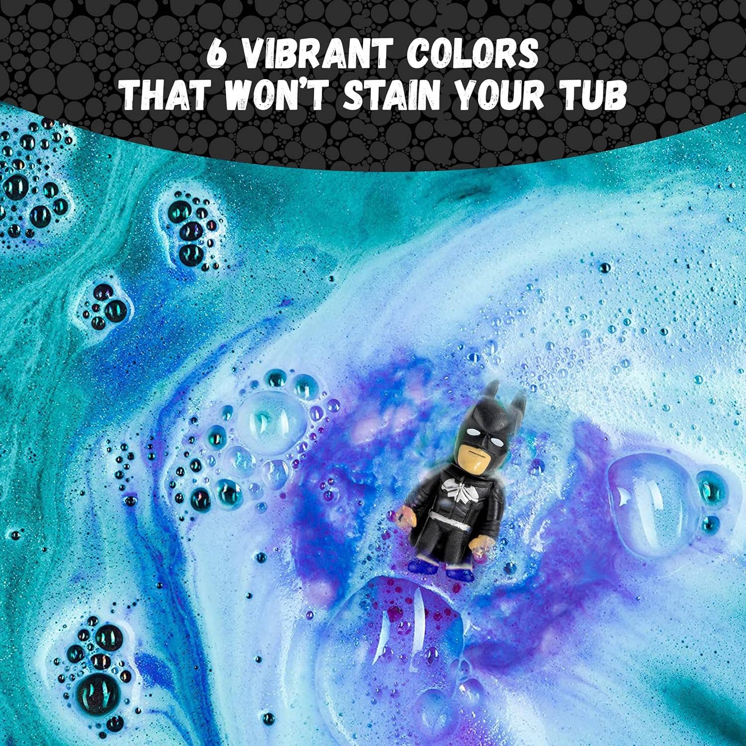 Two Sisters Spa - Vente Bombe de bain/poudre effervescente pour le bain - Coffret cadeau Superhero Kids Bath Bombs avec jouets à l'intérieur — Paquet de 38