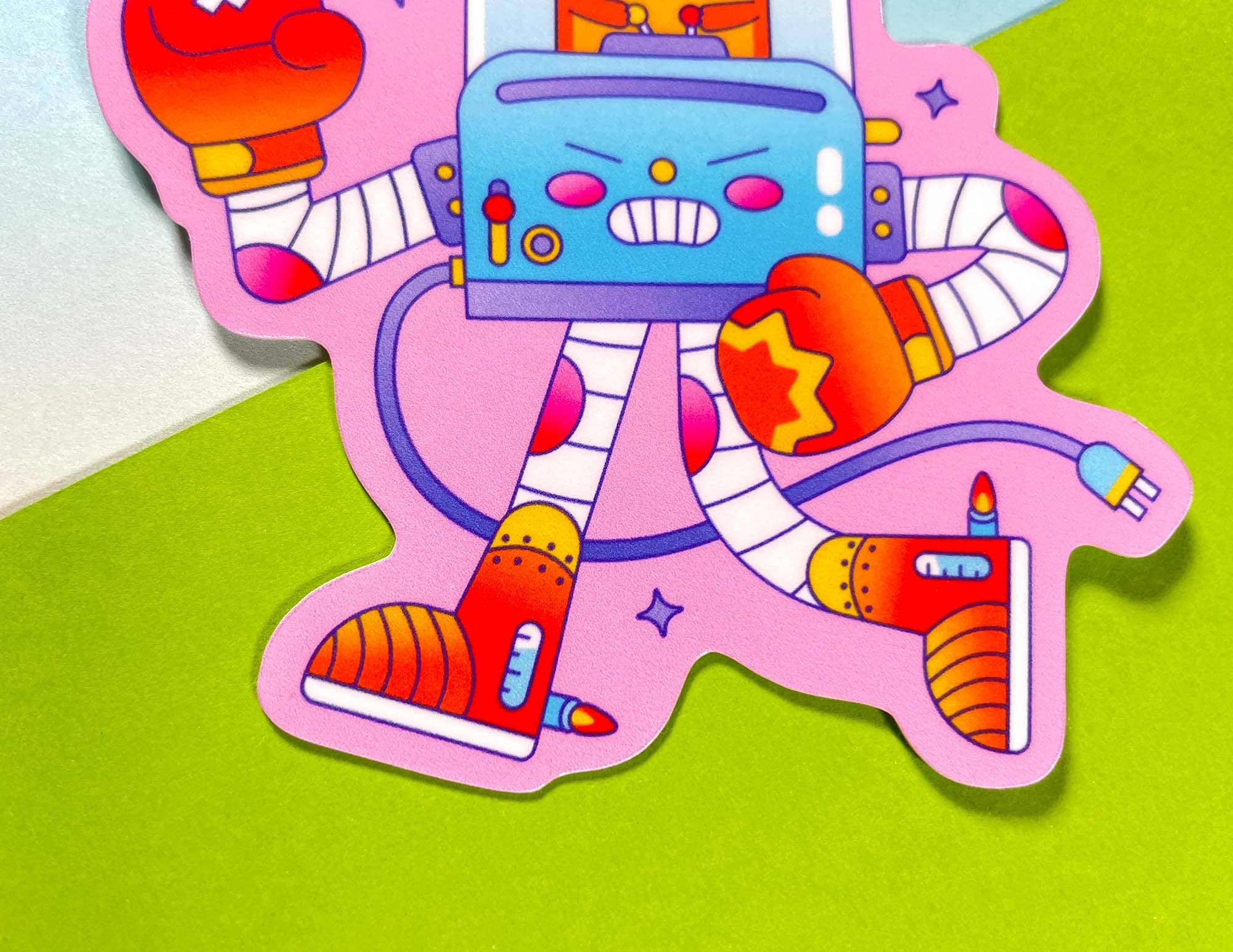 Kidnichols - Venta al por mayor Pegatina - Pegatina Breakfast Brawler | Regalo para amantes de la comida | Comida kawaii |5