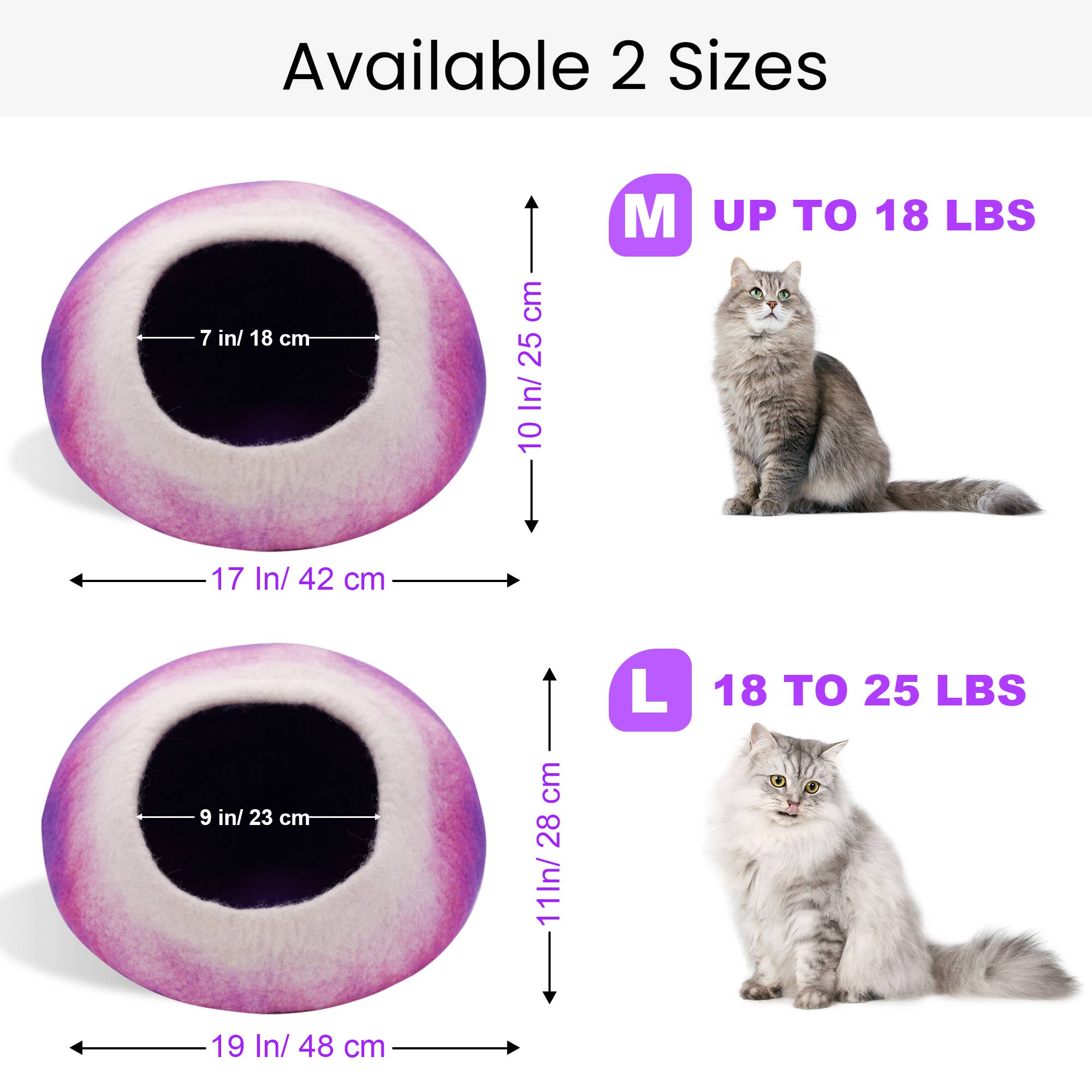 Lungta Imports – casota - Gato e cão por atacado – Caverna para Gatos de Lã Tingida à Mão / Cama e Casa Quente para Gatos23