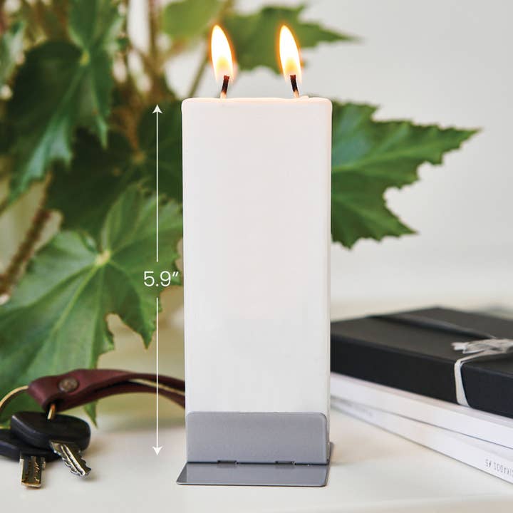 Flatyz Candles - Wholesale Novelty Candle - Flat Handmade Candle-Christmas Tree Green & White