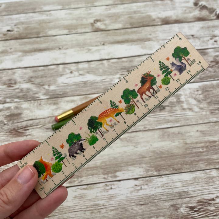 Samantha Hall Designs - Wholesale Ruler - Summer Forest Wooden Ruler4