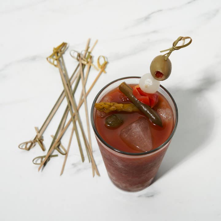 TRUE - Wholesale Cocktail Pick - Party Disposable Knotted Bamboo Appetizer Picks Asst Sizes7