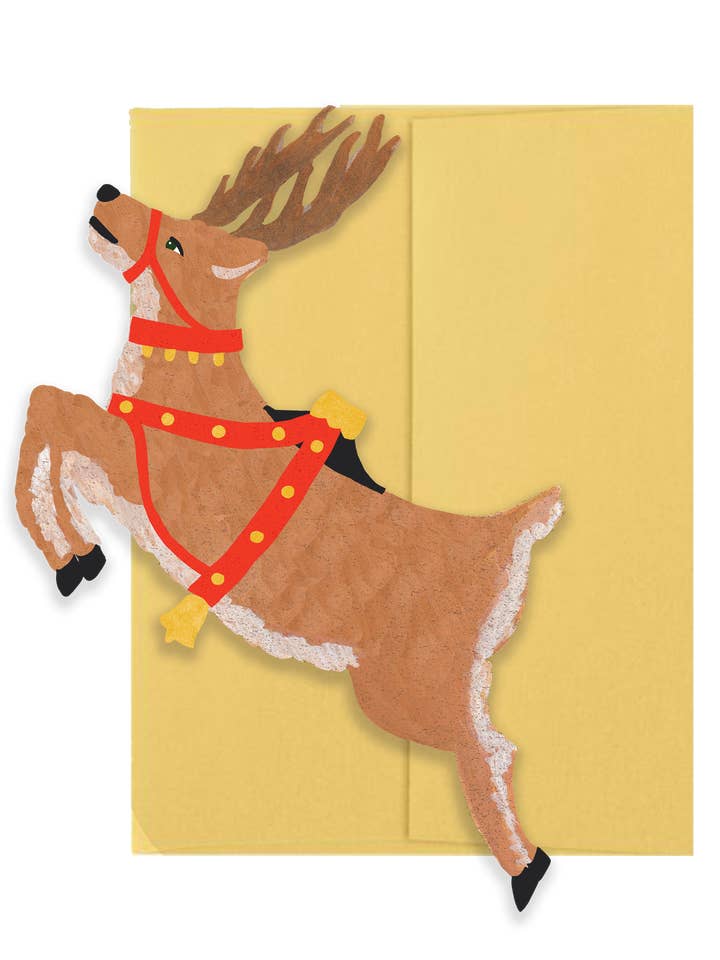 Reindeer Christmas Collection - Die Cut Card for wholesale by Isatopia