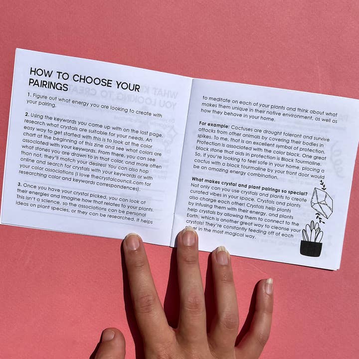 Venus Moon - Wholesale Nature & Outdoors Book - Plants + Crystals: An Energetic Pairing Zine2