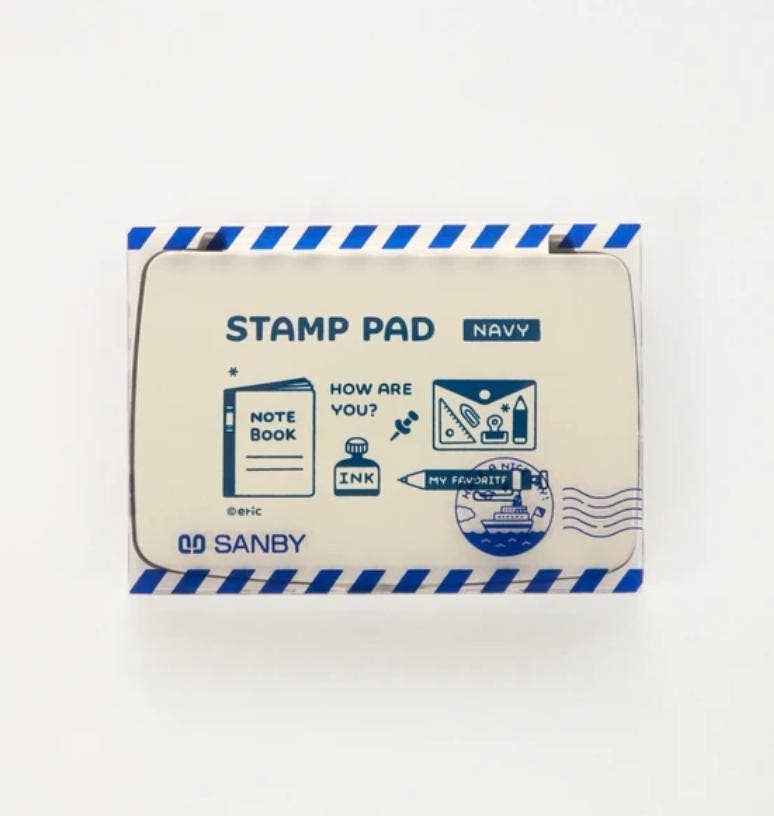 「FUNJI」In Japan - Wholesale Rubber/Decorative Stamp - Eric × SANBY Stamp Pad Vol.2 Gold, Silver, Navy Japanese Ink2