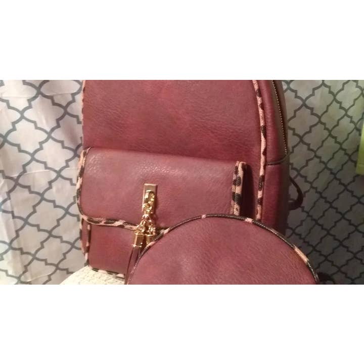 3 Pc Backpack matching wallet with wristlet for wholesale by Jones & Ivy Collections, Inc.