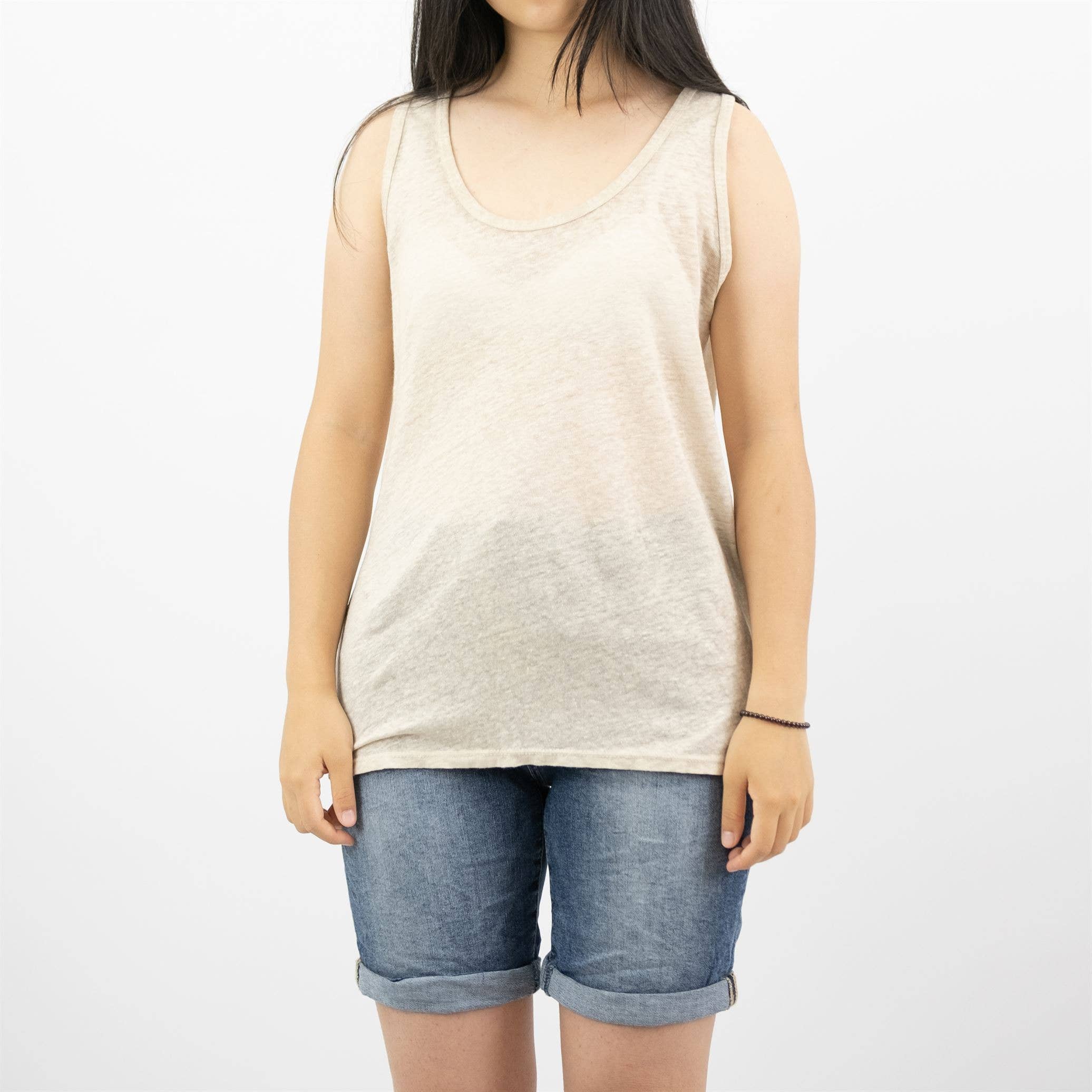 Cecile Wang - Wholesale Tank Top - Women's - Linen tank top 125097616