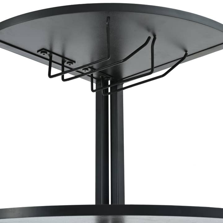 39F Inc. - Wholesale Free Standing Shelf - 5-Tier Black Corner Shelf with LED Light and USB Plug9