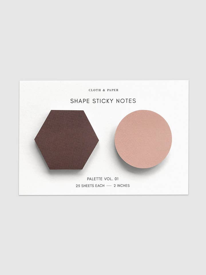 Shape Sticky Note Set for wholesale by Cloth & Paper