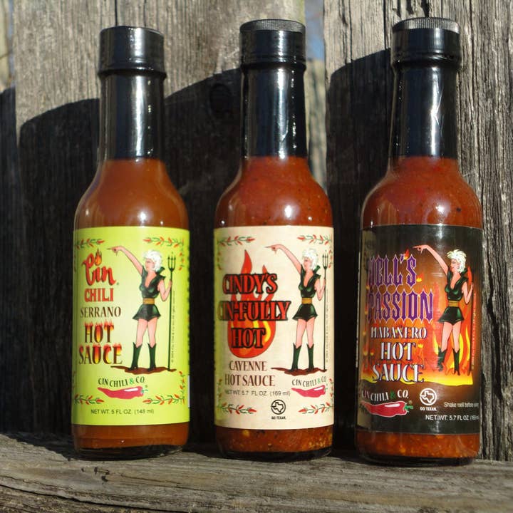 TRIO OF HOT SAUCES for wholesale by Naomi's Happy Place Shop