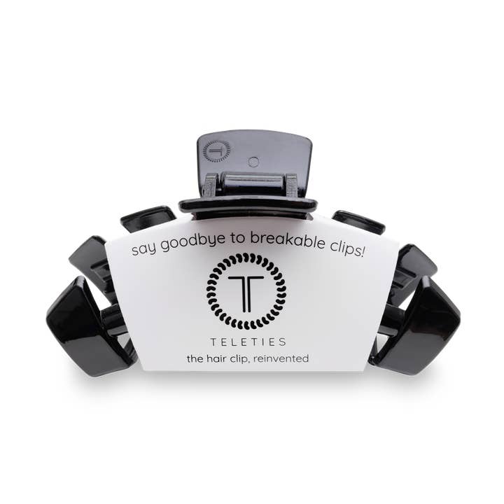 TELETIES – Großhandel Haarclip – Damen – Klassische Haarspange | Groß | Tiefschwarz1