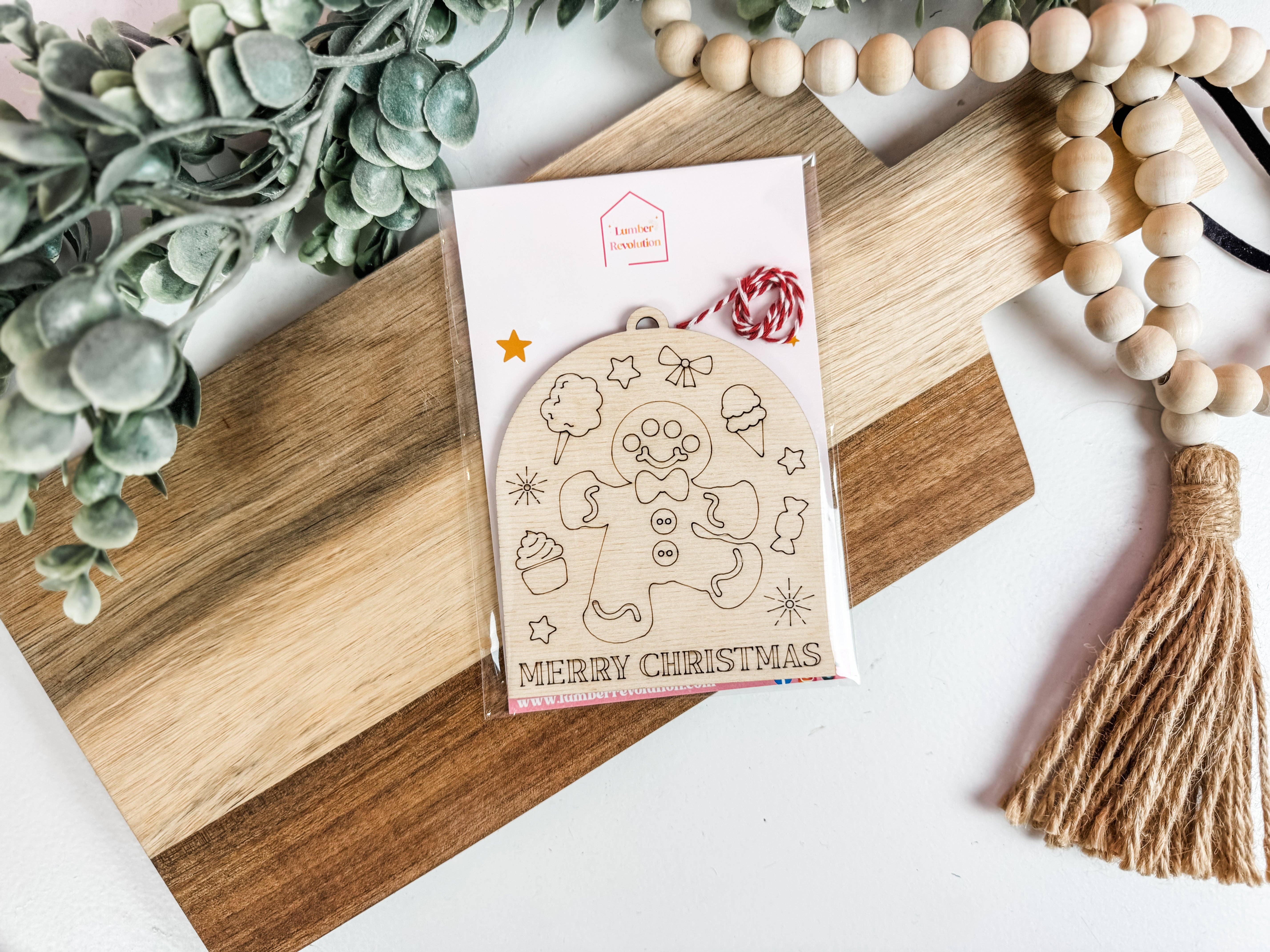 Lumber Revolution - Wholesale DIY Craft Kit - Paint-Your-Own Christmas Ornament | Wooden Holiday DIY Craft for Kids & Adults5