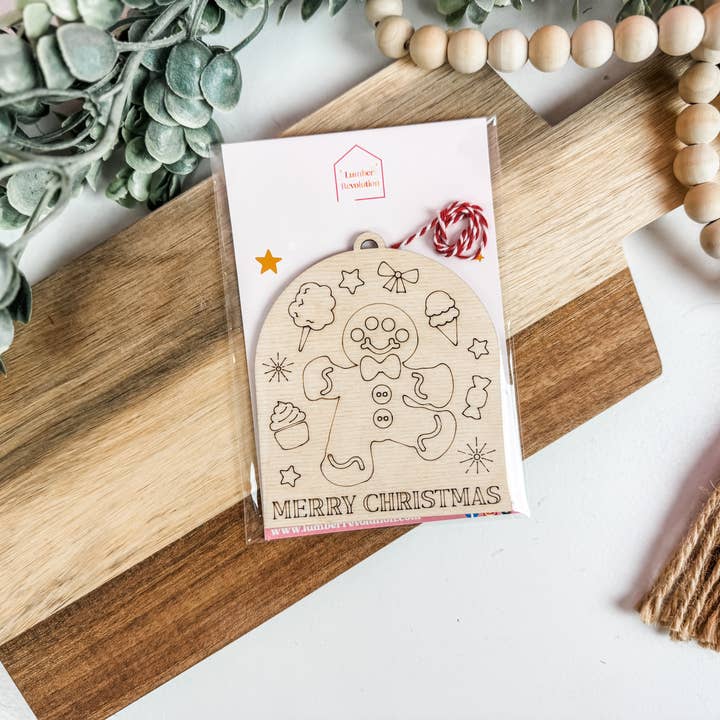 Lumber Revolution - Wholesale DIY Craft Kit - Paint-Your-Own Christmas Ornament | Wooden Holiday DIY Craft for Kids & Adults5