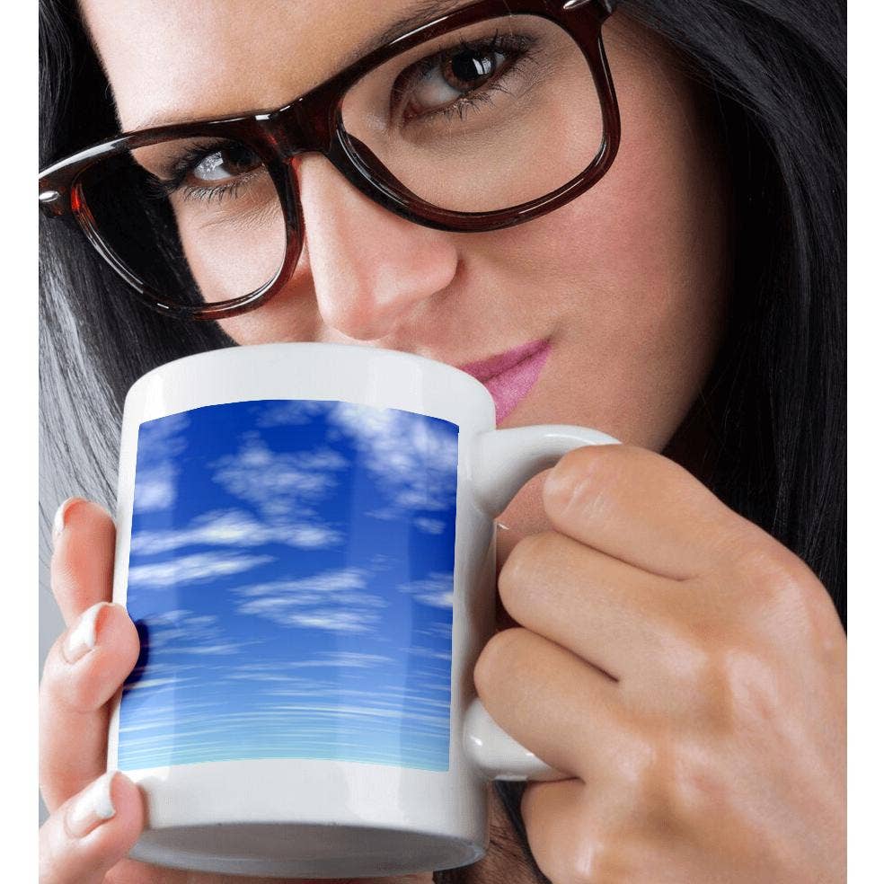 3dRose - Wholesale Coffee Mug - 3dRose, Pretty Bright Blue and White Cloudy Sky, Mug9