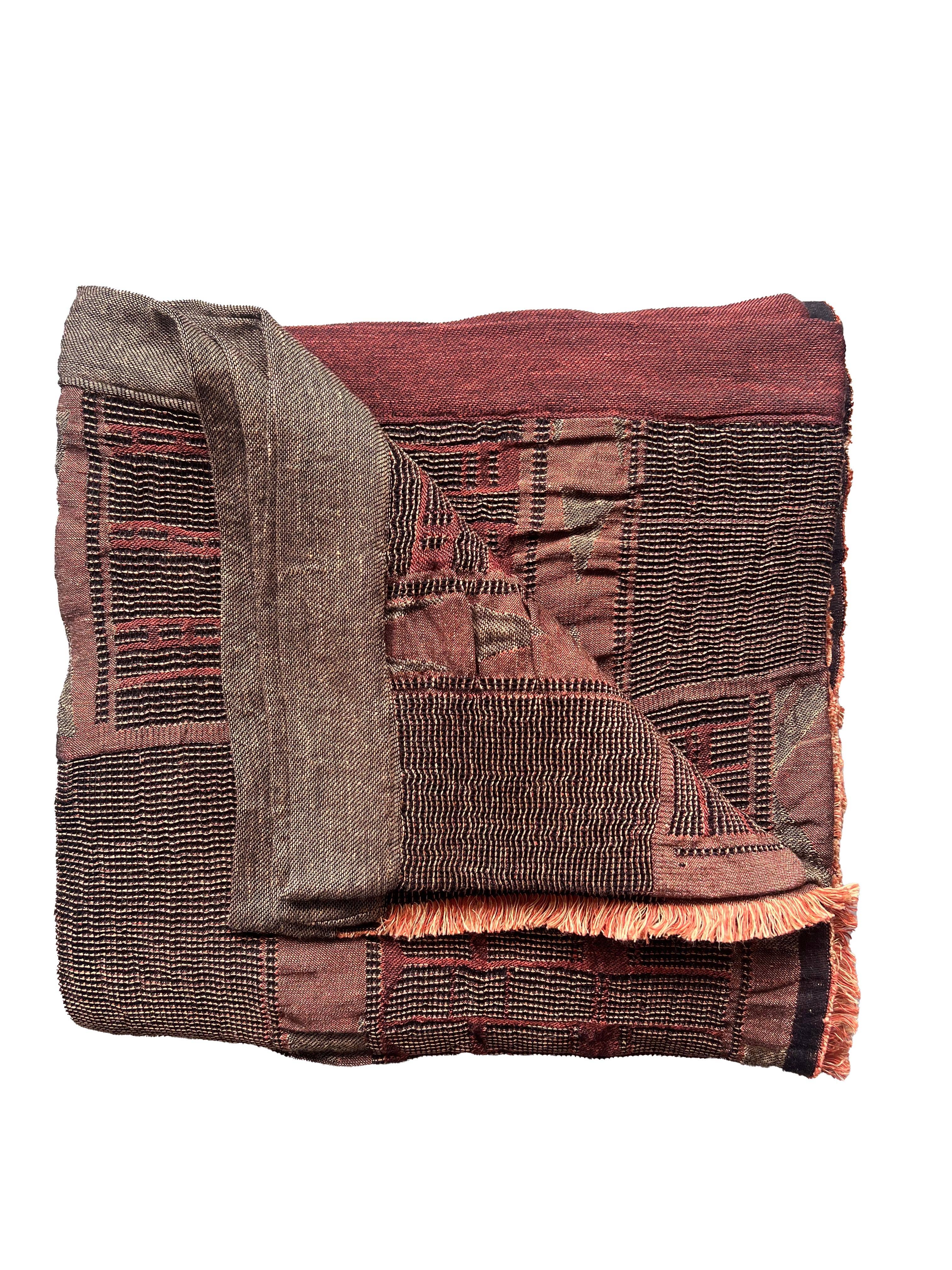 African Jacquard - Wholesale Throw blanket - Cotton & Linen Metallic Bogolan Throws & Bedspreads1