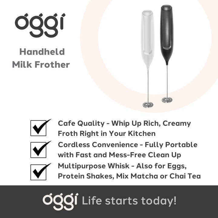 Milk Frother, Handheld - Black for wholesale on Faire6