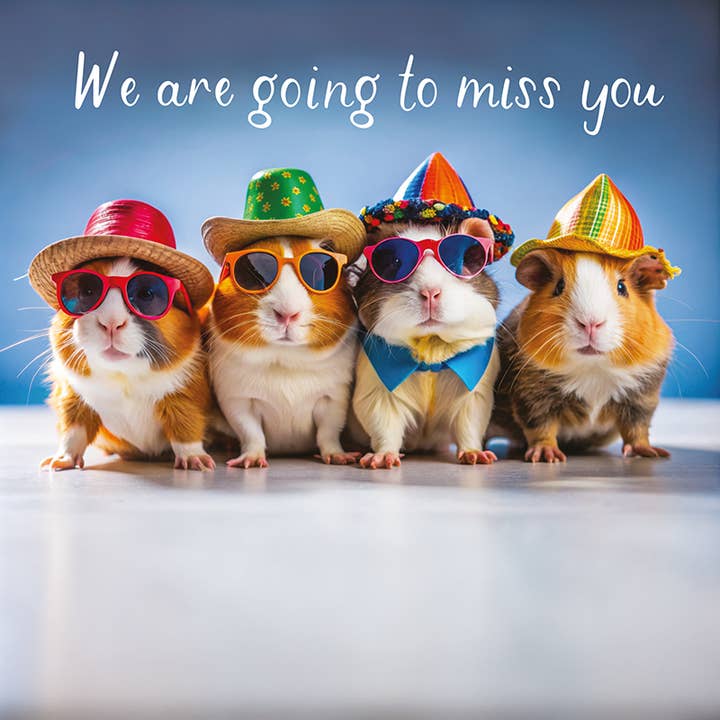 Sorry You'Re Leaving Card - Guinea Pigs for wholesale by Hammond Gower Publications Ltd