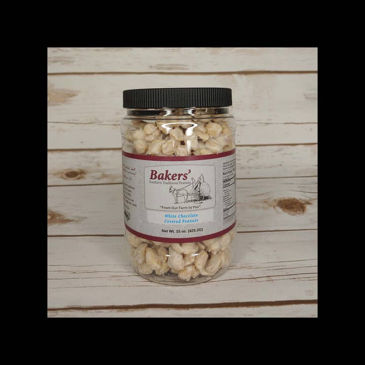 15 oz. White Chocolate Covered Peanuts for wholesale by Bakers' Southern Traditions
