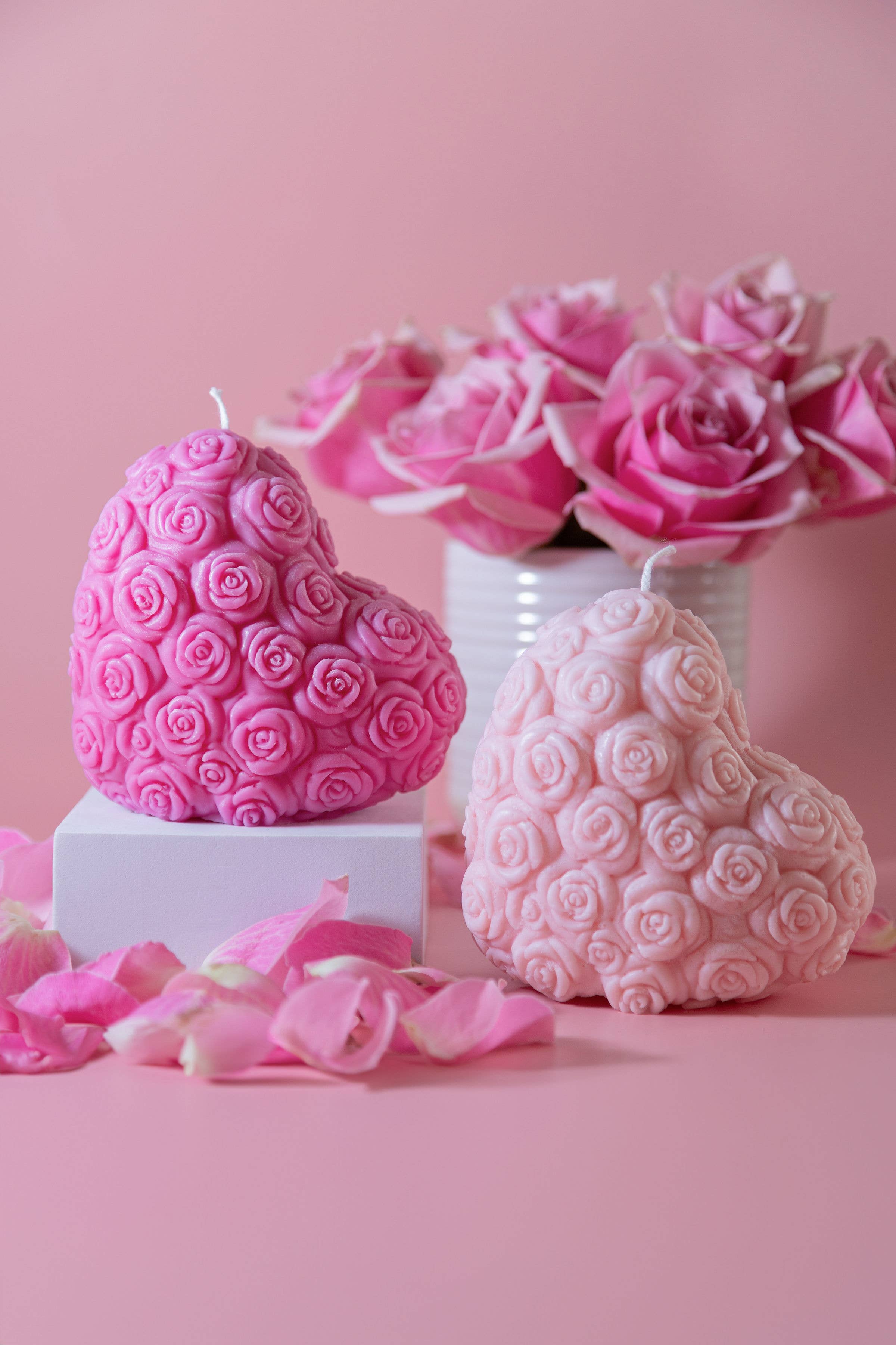 Ritual Spirit ltd - Wholesale Novelty Candle - Large Rose Heart Soy Wax Candle