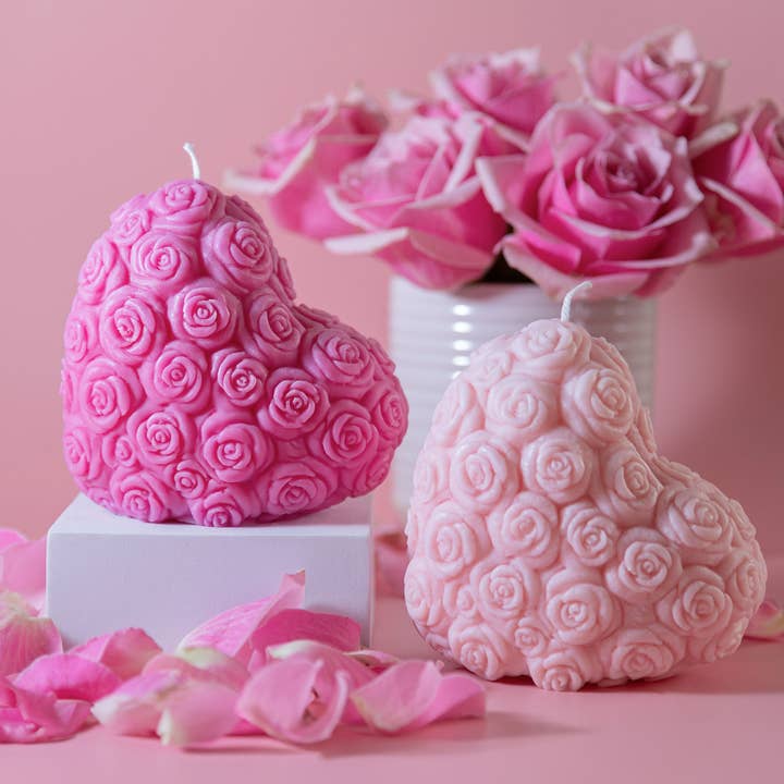 Ritual Spirit ltd - Wholesale Novelty Candle - Large Rose Heart Soy Wax Candle0