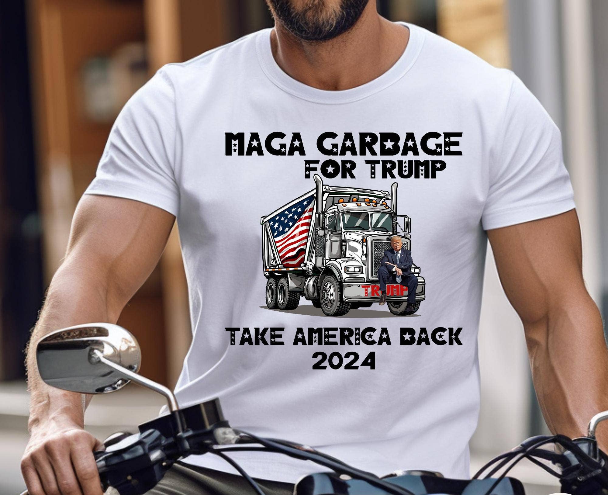 NVC Ecommerce LLC - Wholesale T-Shirt (Graphic) - Women's - MAGA Garbage For Trump 2024 Shirt, Trump Sweatshirt0