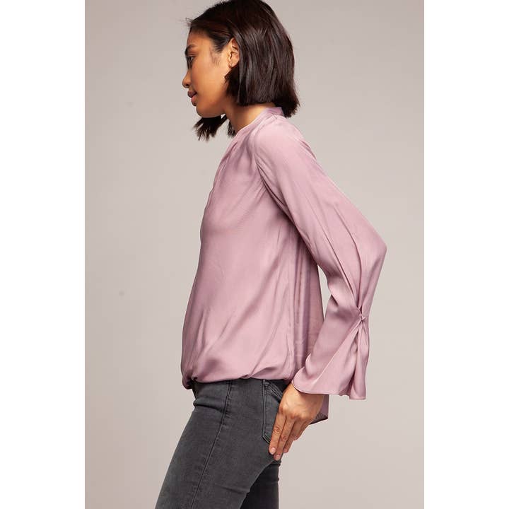 Naked Zebra Rack - Wholesale Blouse - Women's - Surplice Twisted Detail Long Sleeve Blouse1