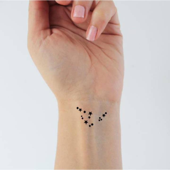 encredelicate – wholesale Tillfällig tatuering – Stenbock stjärntecken tillfällig tatuering (uppsättning av 6)