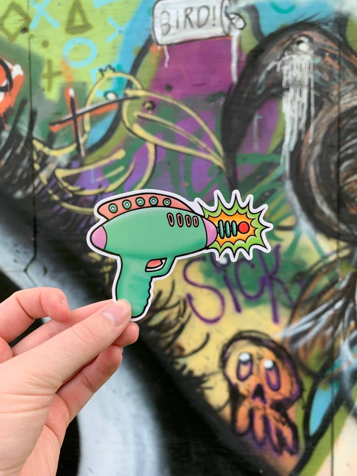 Ray Gun Sticker for wholesale by GAAS Art