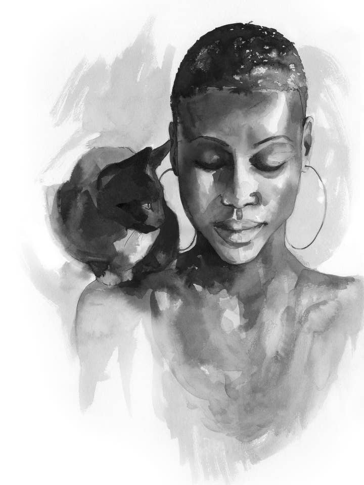 Akili Foil - Schwarze Serie für den Großhandel von Araceli García Illustration