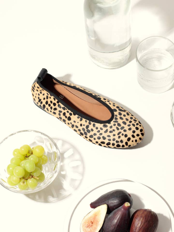 SONIA CHEETAH – Ballerine in Pelle con Pelo per la vendita all'ingrosso da parte di KMB Shoes