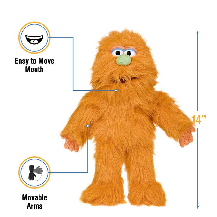 Silly Puppets - Wholesale Puppet - Kids & Baby - Silly Puppets Monster, Orange (14")