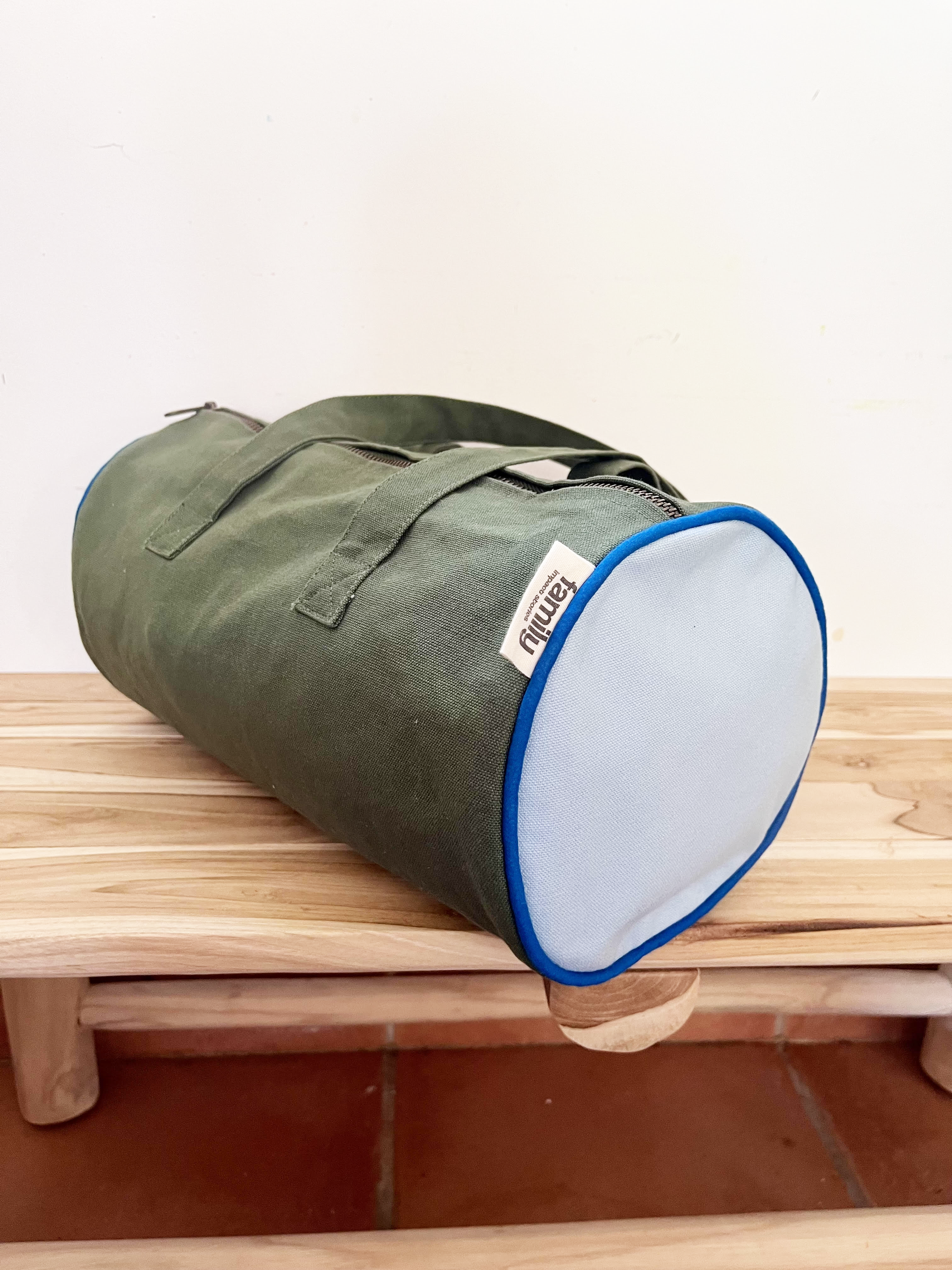 Family Impact Stories – wholesale Pouch – Women’s – Sky blue/olive green mini bolster for children1