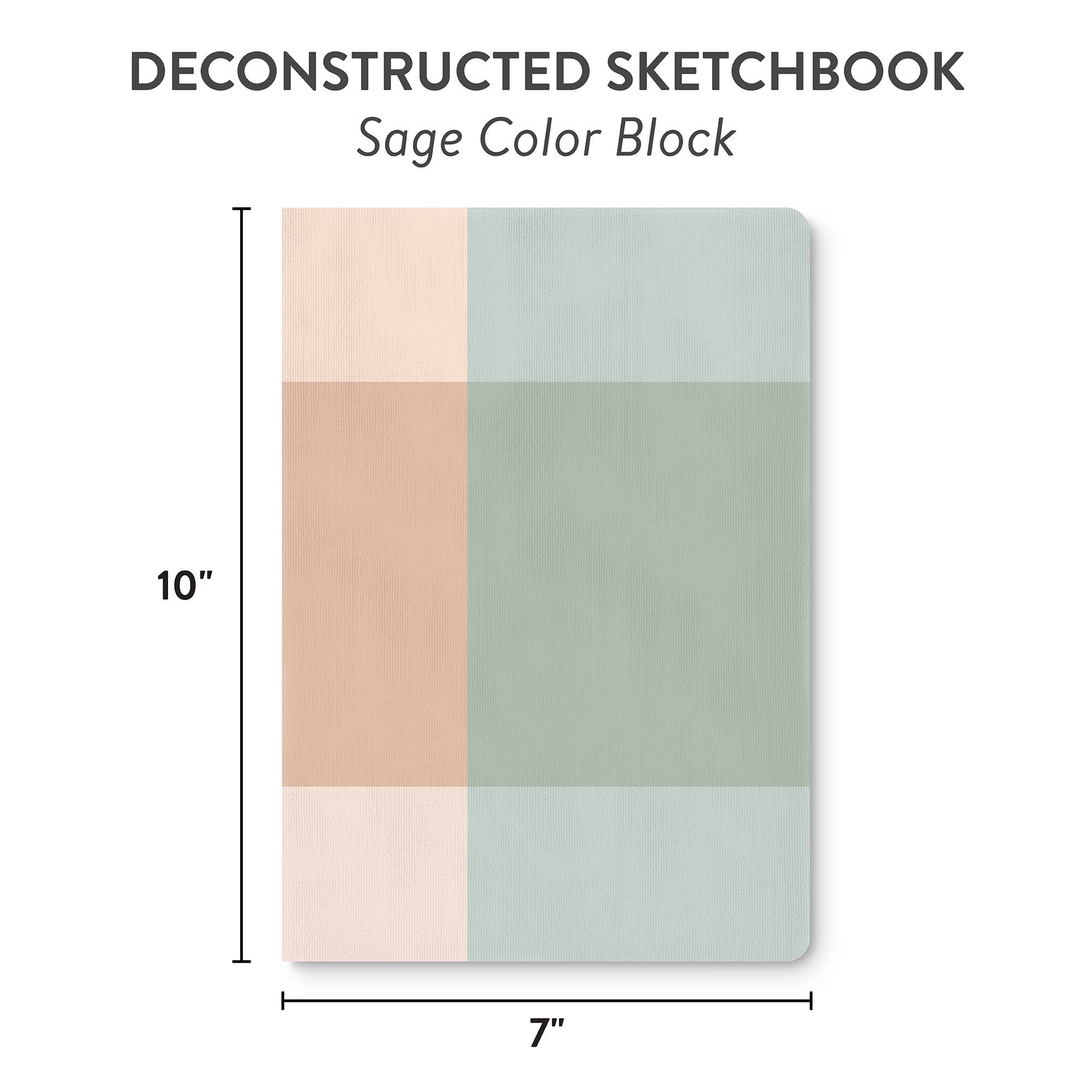 Studio Oh! - Wholesale Sketchbook/Sketchpad - Sage Color Block Deconstructed Sketchbook3
