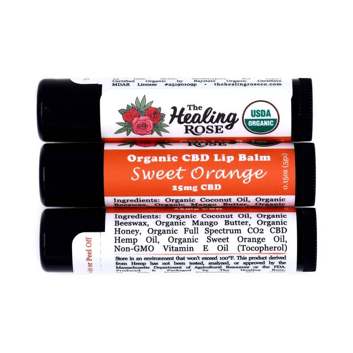 The Healing Rose - Wholesale CBD Other - Topical - Organic CBD Lip Balm - Sweet Orange