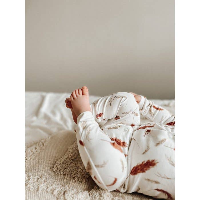 Cute Little You - Vente Barboteuse – bébé - Grenouillère avec motifs plumes de pampas | Blanc cassé4