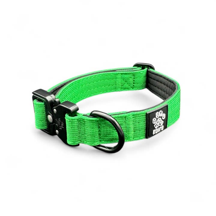 Koira - Wholesale Pet Collar - Dog - Durable Green Nylon Dog Collar with Metal Buckle