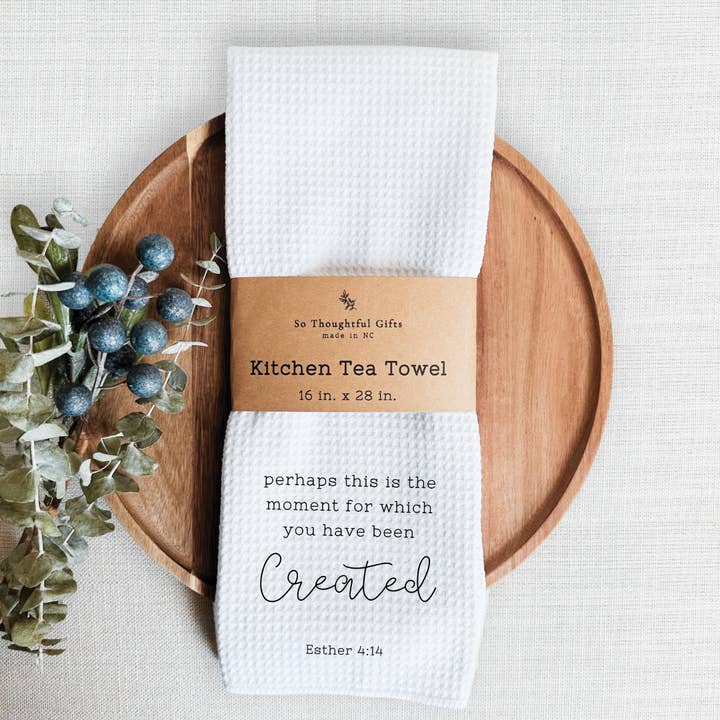 So Thoughtful Gifts - Wholesale Tea Towel - Scripture Dish Towel - Esther 4:14 | Kitchen Towel 3