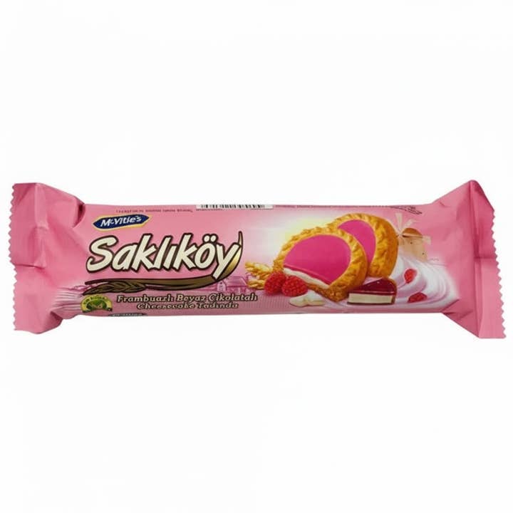 Ülker Saklıköy Cheesecake Koekjes Framboos Turks Premium voor wholesale door Aladdin