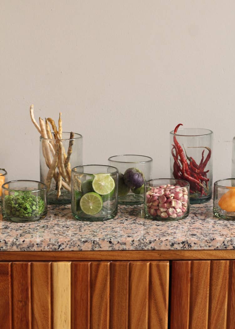 LUZ Collection - Wholesale Cocktail/Liquor Glass - Hand Blown Wine or Cocktail Glass Tumbler - Clear, 3 Sizes1