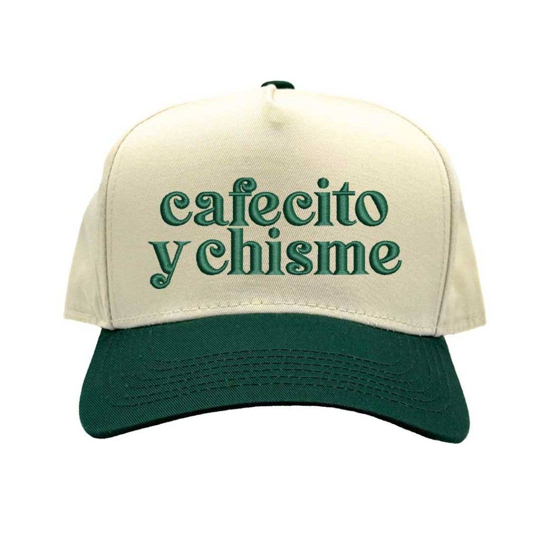 DSY Lifestyle - Wholesale Baseball Cap - Women's - Cafecito y Chisme Two-Tone Embroidered Baseball Hat4