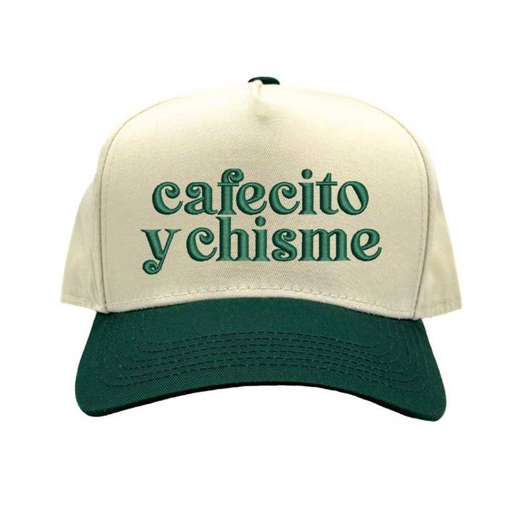 DSY Lifestyle - Wholesale Baseball Cap - Women's - Cafecito y Chisme Two-Tone Embroidered Baseball Hat4