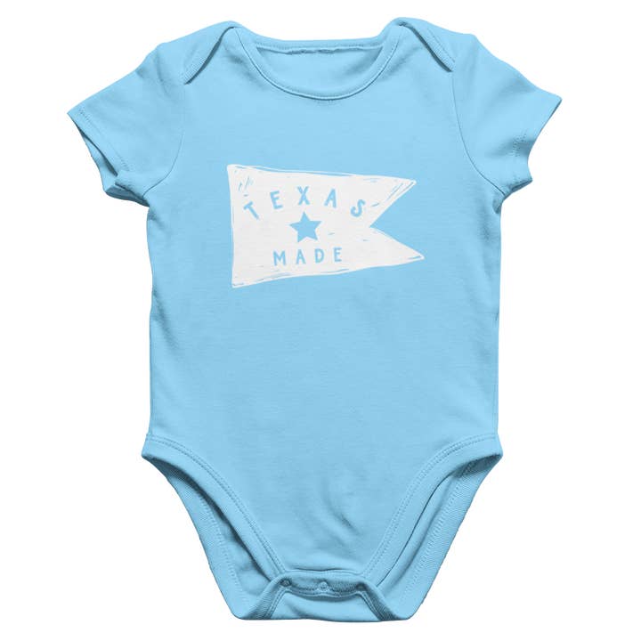 Texas Made Pennant Onesie for wholesale by Made in Texas Co.