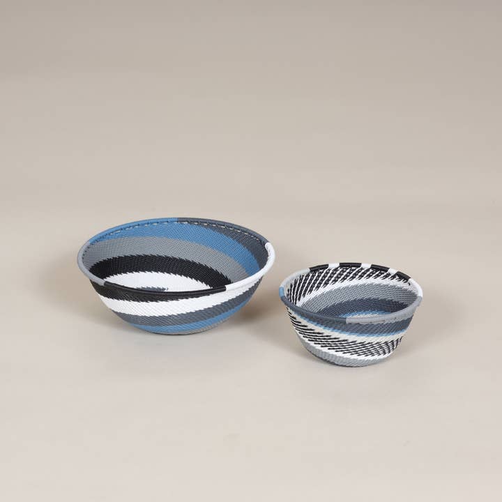 AS'ART a sense of crafts - Wholesale Decorative Plate/Dish/Bowl - Braided telephone wire bowl, Mix&Glow colors20