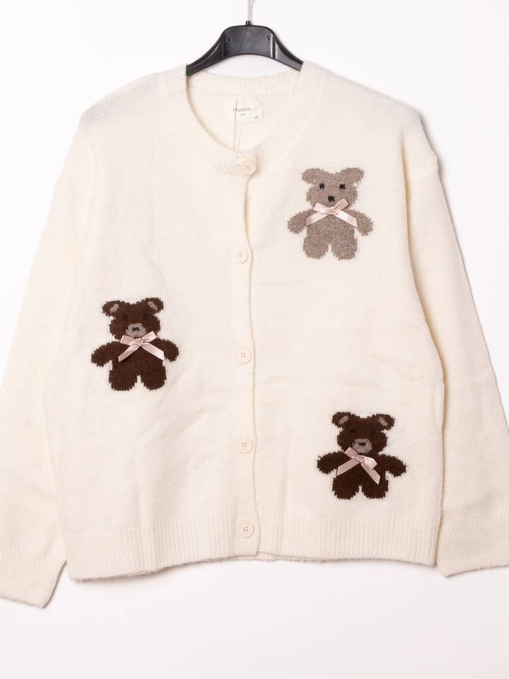 MOOYA - Wholesale Cardigan - Dames - Zachte Beren Cardigan - MK0053