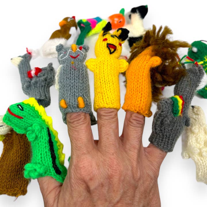 Zoe Artcrafts - Wholesale Finger Puppet - Kids & Baby - Hand knitted Finger Puppets - Wool - Assorted animals